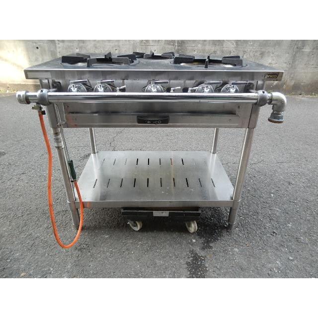 中古（傷や汚れあり）GS0207PJ＠2018年製☆タニコー☆3口ガスレンジ☆W900xD600+110xH800☆S-TGT-90☆都市ガス13A