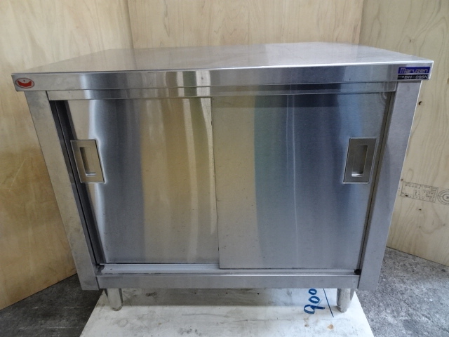 WT0324SV@マルゼン★ステンレス引戸付調理台★W900xD600xH800★BH-096N★厨房専門店