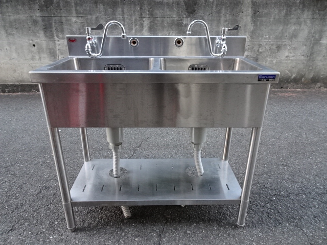 ステンレス流し台 二層 堅めのシンク (304厚みプラス)WS80 14